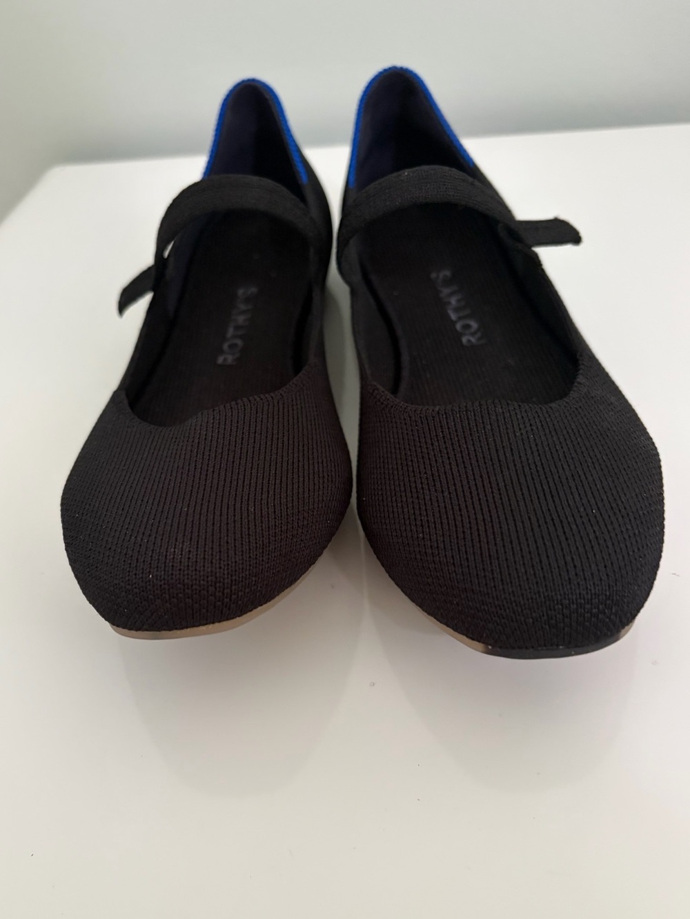 Like New Rothy's The Square Mary Jane Ballet Flat Black Size 7 - Picture 3 of 8